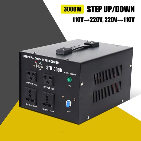 3000W Step Up/Down Transformer Voltage Converter 110V to 220V 220V to 110V USB