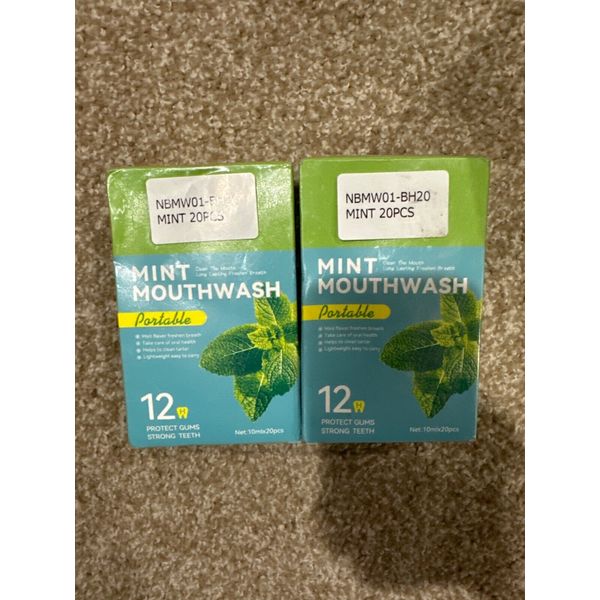 2X Sadoer MINT Mouthwash Boxes 20 Portable Packs Travel Oral Health Protect Gums