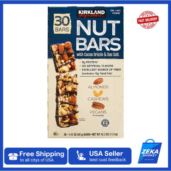 Kirkland Protein Nut Bars, 1.41 oz, 30-count - Kosher, Fresh - New