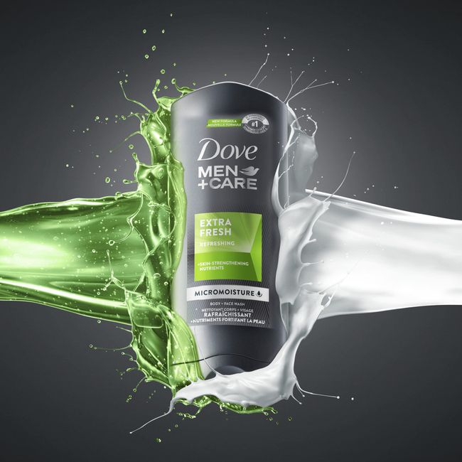 Dove Men + Care Micromoisture Refreshing Extra Fresh Body + Face Wash 30 Oz, Body Washes
