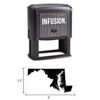 Infusion Maryland U.S. State/Territory Self-Inking, 1.5 X 3 Inch Rubber Stamp