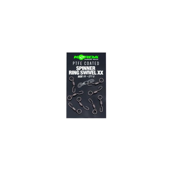 Korda PTFE Spinner Ring Swivels XX Size 11 Pack of 8