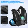 BAIXIXIG Lacrosse Backpack w/Stick Holder, Ventilated Shoe Compartment, Ample Storage for Helmets, Gloves, & Accessories