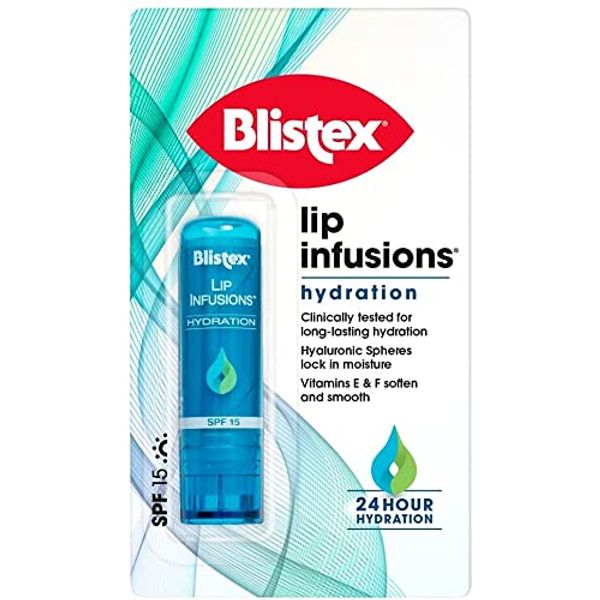 Blistex Lip Infusions Restore Lip Balm 2 Pack; Helps Soothe Dry and Chapped Lips; Coconut Oil and Natural Beeswax Infused Lip Care; Pack of 2, orange (Hydration 2 Pack)