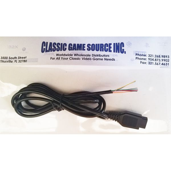 8FT 9 Pin Replacement Cable Cord Wire to Repair Sega Genesis Controller