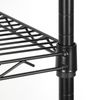 5-Shelf Steel Wire Tier Layer Holder Storage Rack Shelving Space Storage Black