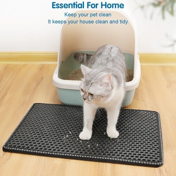 Double Layer Waterproof Cat Liter Mat Pets Litter Box Mat Toilet Clean Pad