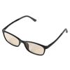 EVERNEVER AZ Label EVAZ-004C1-SG-parent Men's Driving Sunglasses, Polarized Sunglasses, Stylish, Day and Night, Square, UV Protection, Light Color, Thin, Thin, Black, Slightly Smaller to Regular Sizes, Lens Color: Light brown (glare reduction effect: weak