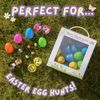 TRIXES 12PCS Empty Plastic Fillable Eggs - Easter Surprise Egg Hunt Accessories - Large Size