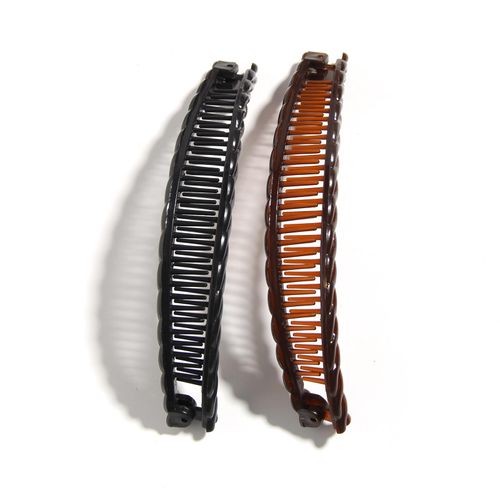Banana Clip, 2Pcs Banana Hair Comb, Double Comb, Long Hair Clips, Banana Hair Comb Clips, Banana Barrettes, Slides and Clips, Grip Combs, Fishtail Hair Clips for Women Girls