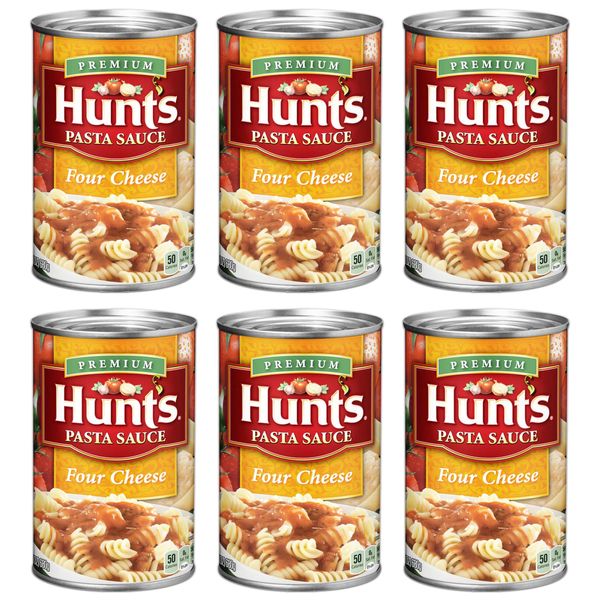 Hunt's, Premium Four Cheese Pasta Sauce, 24oz Can (Pack of 6)