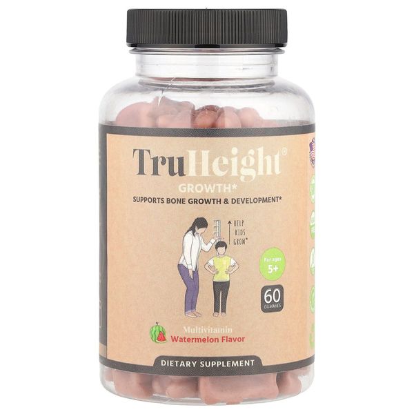 Growth Gummies, Multivitamin, For Ages 5+, Watermelon, 60 Gummies