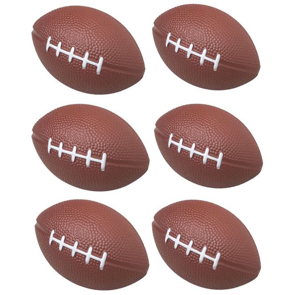 GiftExpress 1 Dozen 4" Foam Mini Football Stress Balls, Mini Sport Balls, Superbowl Decoration Party Favor, Football Themed Party Supplies (Football)