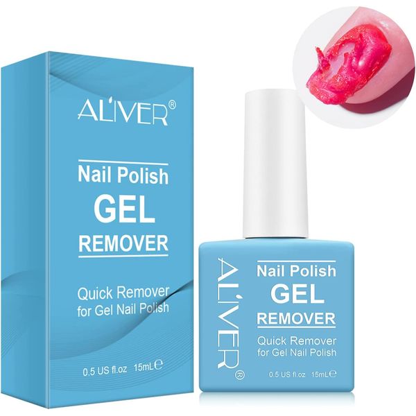 ALIVER Gel Nail Polish Remover, Magic Remover - Effectively and Easily Removes Within 2-4 Minutes 0.5 Fl Oz