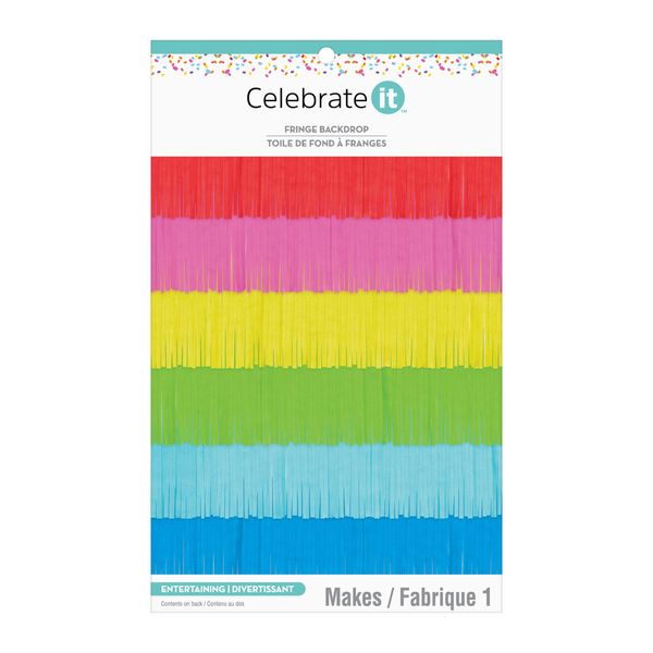 72" x 11.5" Bright Fringe Backdrop by Celebrate It™ - 6pc