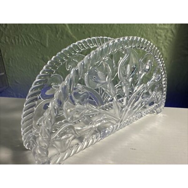 6 PC Napkin Holder Crystal Clear Plastic Paper Tissue Dispenser Stand Tabletop