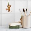 'Swinging Monkey' 108mm Square Ceramic Tile (TD00027802)