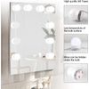10 LED Make Up Mirror Lights Kit  Dimmable Hollywood Vanity Mirror with Lights