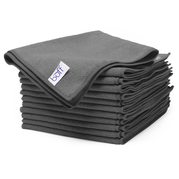 Buff Pro Multi-Surface Microfiber Towel 12 Pack Premium Cleaning Cloths 16"x16"