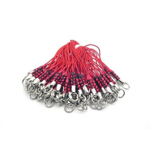 Short 根付 Lace Red/Black, N 50 Pcs Mobile sutorappupa-tu