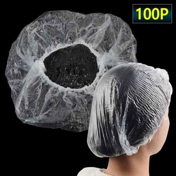 [OFJ5QMPP]Disposable Vinyl Hair Cap Shower Hat Vinyl