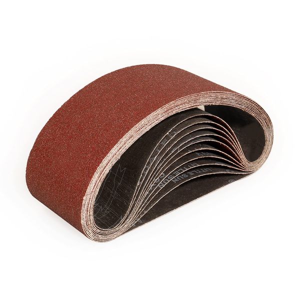 Sruhrak 100X610mm Abrasive Sanding Belt Set - 12 Pack 80 Grits Sandpaper Belts for Portable Belt Sander