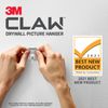 3M CLAW Drywall Picture Hangers [25 lbs.]: 4-pack (Silver) [4-sets]