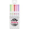 Zebra Mildliner Creative Marker Highlighter Pens - Double Ended - Chisel & Bullet Tip - Wallet Set of 5 (Assorted)