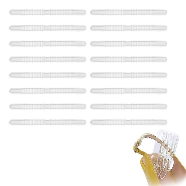 16 PCS Heel Grips, Clear Silicone Adhesive Tape, Shoe Strap Grip for Ladies Shoes, Anti-wear Back Foot Stickers, Gel Heel Strips Sling, for Sandals/Sling Backs/High Heel Pinch Protection