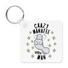 Crazy Manatee Man Stars Keyring Key Chain