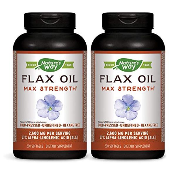 [Value Set of 2] Nature's Way [Value Size] EfaGold Flux Seed Oil (Flaxseed Oil) 1300 mg 200 Tablets ...