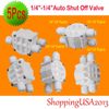 5XPcs Auto Shut Off Valve 1/4-1/4" Quick Connect Push In Undersink Water Filter