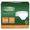 Depend Protection Brief with 4 Tabs Small/Medium 19" - 34" CA of 60