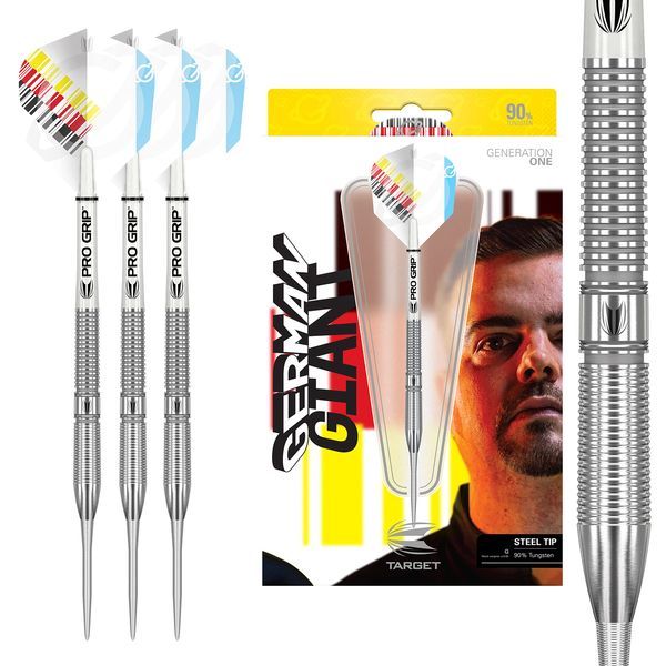 Target Darts Gabriel Clemens 21G 90% Tungsten Steel Tip Darts Set Silver 190075