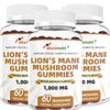 3Packs - Lion's Mane Gummies 1000mg (180 Gummies) - Cognitive Boost