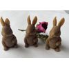 Adorable Prim HM Bunny Melts 3” Old Mold Primitive Chocolate Look Easter Lot 3