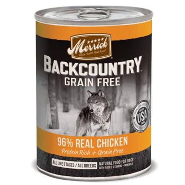 Merrick Backcountry 96 Real Chicken Can Dog Food