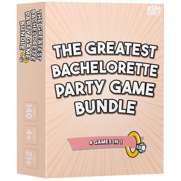 The Greatest Bachelorette Party Game Bundle - 4 Games in 1, Perfect for a Bachelorette Party, Girls Night or Bridal Shower