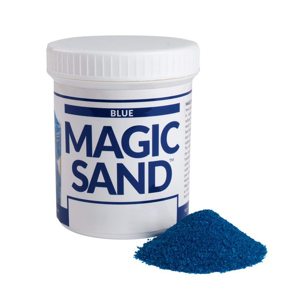 Steve Spangler Science Magic Sand, 227g, Blue – Colored Play Sand That Never Gets Wet, Exciting STEM Activity, Learn and Teach about Water Molecules for Home and Classroom Use