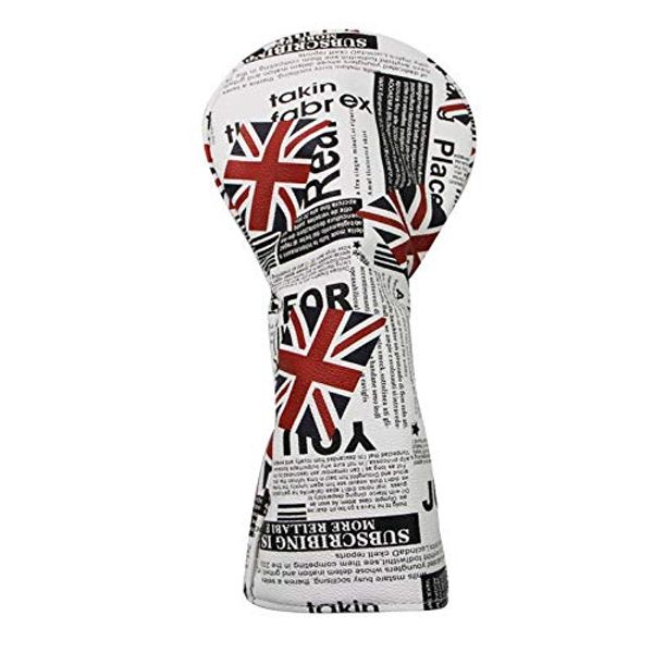 Headcover Driver Cover Wood Cover Utility UT Cover UK USA Waterproof with Conversion Doug (DR UK Pattern)