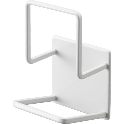 Yamazaki 3280 Magnetic Sponge Holder, Double, White, Approx. W 2.6 x D 2.5 x H 4.3 inches (6.5 x 6.3 x 11 cm), Tower Sponge Holder, 2 Tiers, Easy to Clean