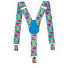 Olata Children’s Elasticated Fire Engine Design Y-Shape Braces/Suspenders (1-5 Years) - 2.5cm. Turquoise