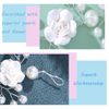 IYOU Princess Communion Headpiece Flower White Headband Pearl Hair Vine Bridal Wedding Hair Accessories for Flower Girls