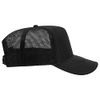 OTTO Wholesale 12 x Polyester Foam Front 5 Panel High Crown Mesh Back Trucker Hat - Black - (12 Pcs)