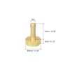 sourcing map Knurled Thumb Screws, M3x10mm Flat Brass Bolts Grip Knobs Fasteners for PC, Electronic, Mechanical 8Pcs