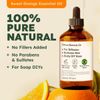 4 Oz Organic Sweet Orange Essential Oil for Diffuser & Skin - Relax & Revive