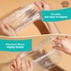LEOBRO 100 Pack Disposable Clear Plastic Hair Shower Caps for Women, Thick Waterproof Bath Caps, Plastic Caps for Hair Treatment, Home Spa Salon Hotel Travel
