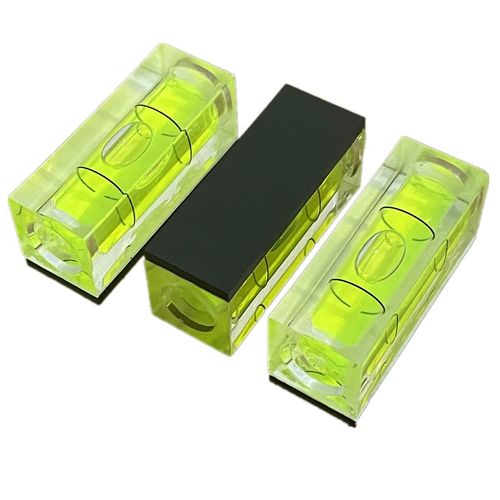 3Pcs Small Square Magnetic Spirit Levels Set Precision Bubble Level Mini Horizontal Bubble Measuring Tool (15x15x40mm, Magnetic)