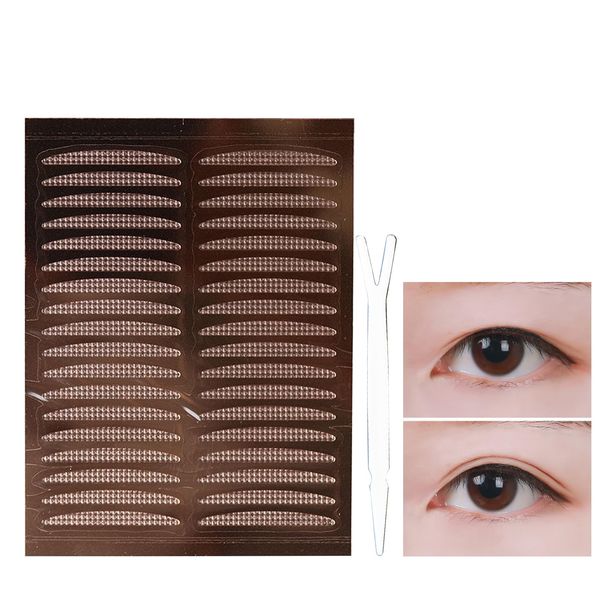 Lynlyulinger Double Eyelids, 1 Pair of 10 Double Eye Tape, Strong Tape, 5 Types, Double Eyelid Tape, Double Eyelid Tape, Shaping, Double-Sided, Mesh, Extra Fine, Natural (Semicircular, Sharp Angle,