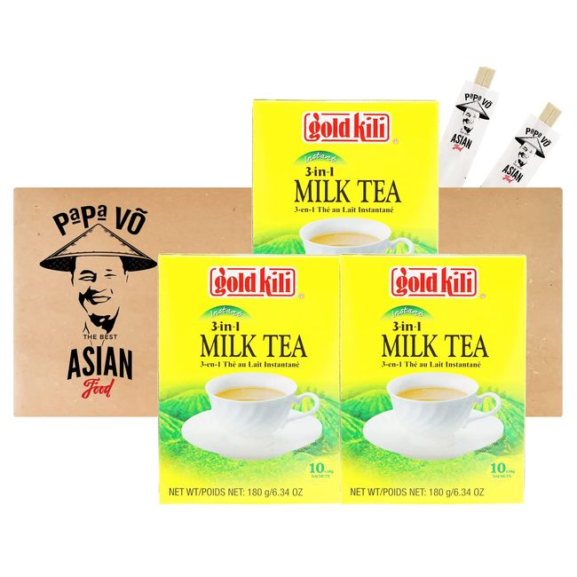 3er Pack (3x 180g) Gold Kili 3in1 Milch Tee/Milk Tea (Papa Vo®)